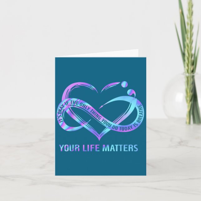 Your Life S Suicide Prevention Awareness Stay  Karte (Vorderseite)