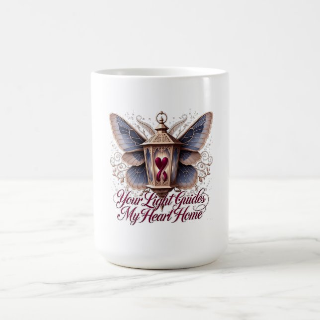 Your Light Guides My Heart Home Lantern  T-Shirt Kaffeetasse (Mittel)