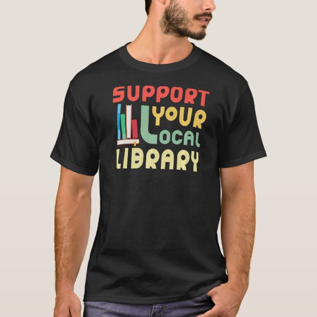 Your Local Library Buchary Bookworm Medium T-Shirt (Vorderseite)