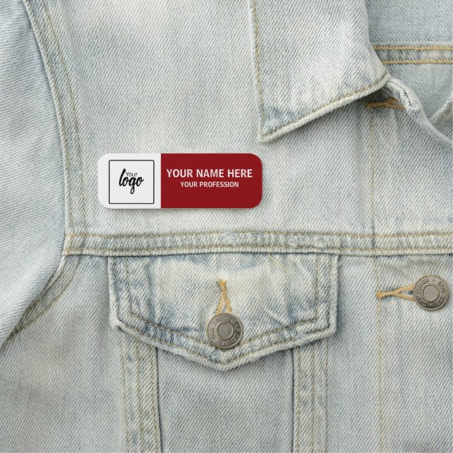 Your Logo and Name Personalized Employee Namensschild (Beispiel)