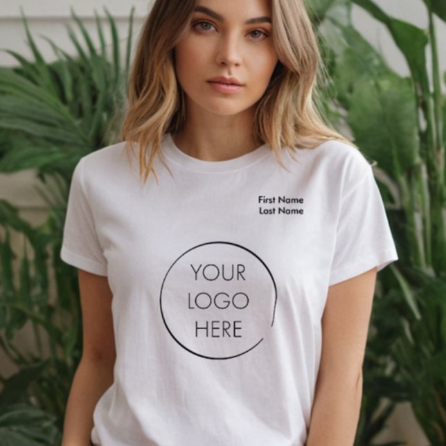 Your Logo Business Branding Promotion with Name T-Shirt (Von Creator hochgeladen)