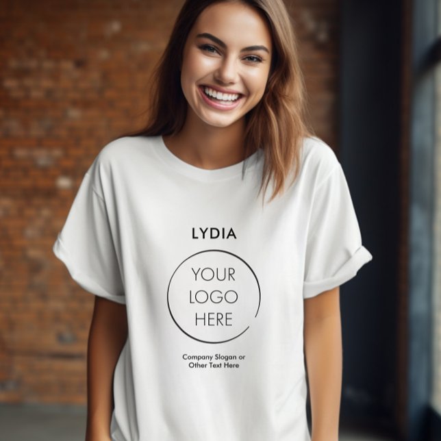 Your Logo Business Branding Promotion with Name T-Shirt (Von Creator hochgeladen)