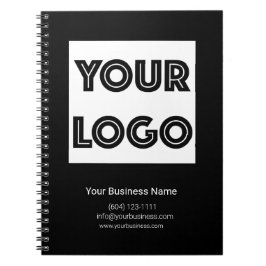 Your Logo Custom Business Marketing Black Notizblock