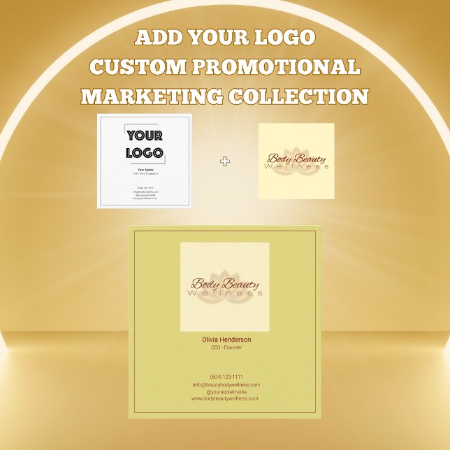 Your Logo Custom QR Code Marketing Quadratische Visitenkarte (Von Creator hochgeladen)