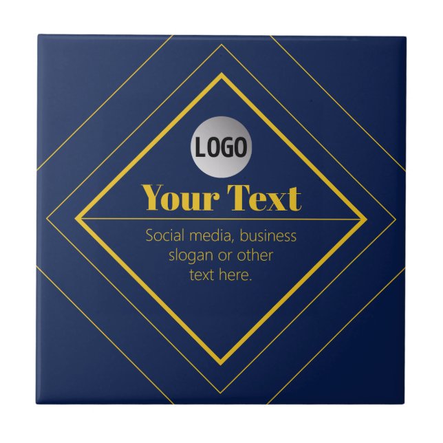 Your Logo & Customizable Design Template Fliese (Vorderseite)