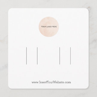 Your Logo Double Bow Hair Clip Display Card Dankeskarte