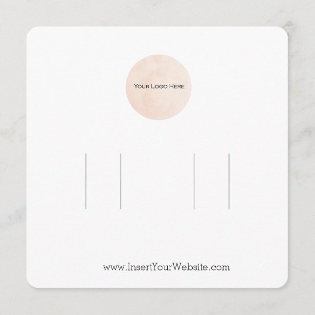 Your Logo Double Bow Hair Clip Display Card Dankeskarte (Vorderseite)