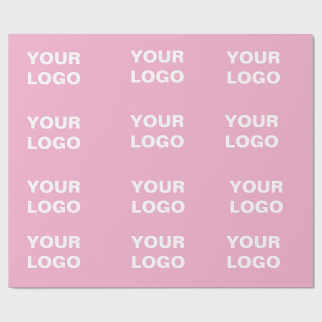 Your Logo Here Simple Stylish Modern Minimal Logo  Geschenkpapier (Flach)