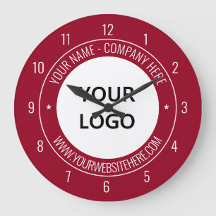 Your Logo Name Info Colors Promotional Wall Clock Große Wanduhr