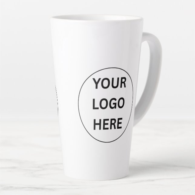 Your Logo Personalized Custom Mug Milchtasse (Rechte Ecke)