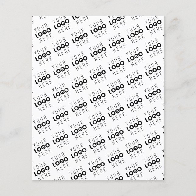 Your Logo Simple Repeating Diagonal Pattern Flyer (Vorne)