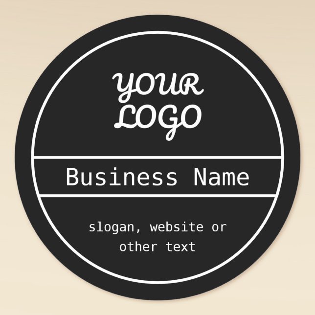 Your Logo | Unique Editable Business Design Runder Aufkleber (Von Creator hochgeladen)