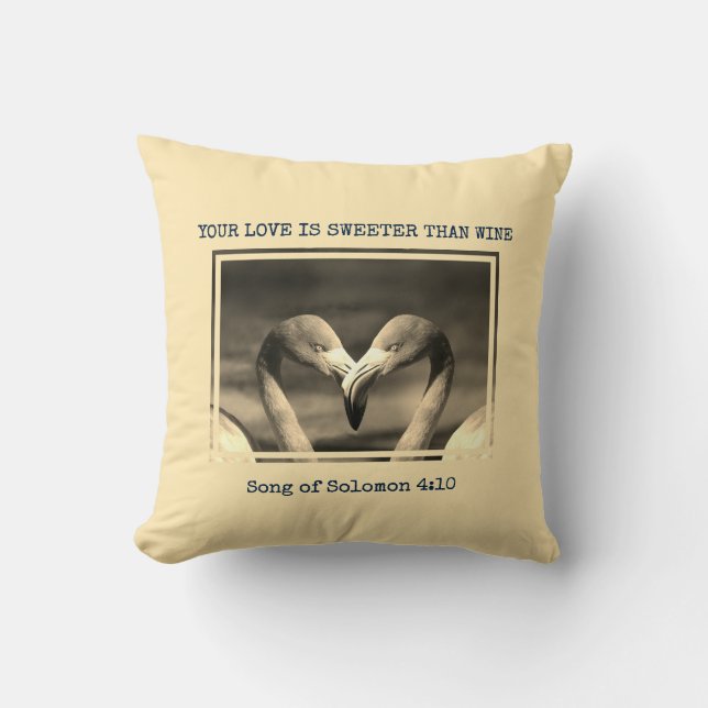 YOUR LOVE IS SWEETER Christian Valentine Kissen (Vorderseite)
