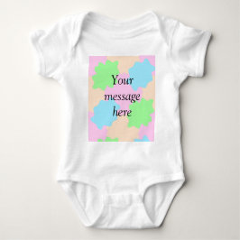 Your message here add text name boho colorful rust baby strampler