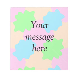 Your message here add text name boho colorful rust notizblock