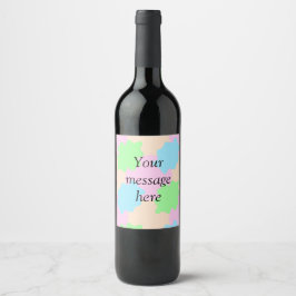 Your message here add text name boho colorful rust weinetikett