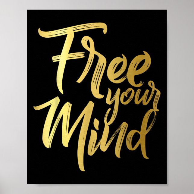 Your Mind Golden Quote  Poster (Vorne)