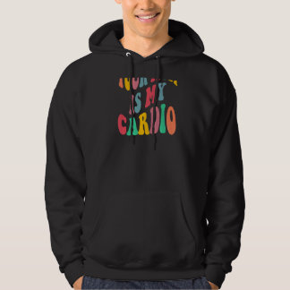 YOUR MOM IS MY CARDIO retro groovy on back of Hoodie