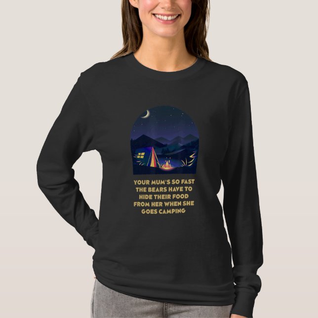 Your Mums So Fast Camping Mom Camper Mommy  Kids 1 T-Shirt (Vorderseite)