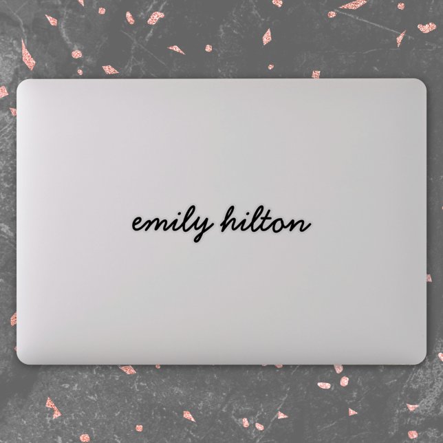Your Name Modern Handwritten Laptop Aufkleber (Von Creator hochgeladen)
