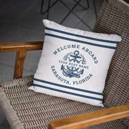 Your Name of Boat Ancient Anchor  Kissen