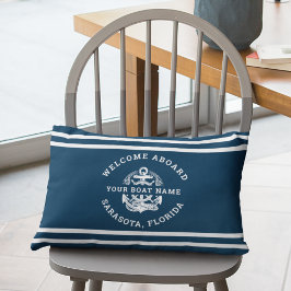 Your Name of Boat Ancient Anchor  Lendenkissen