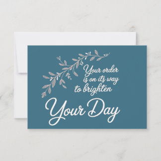 Your Order is On Its Way Thank You Card Dankeskarte