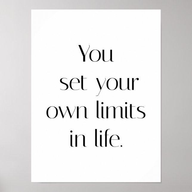Your Own Limits Poster (Vorne)