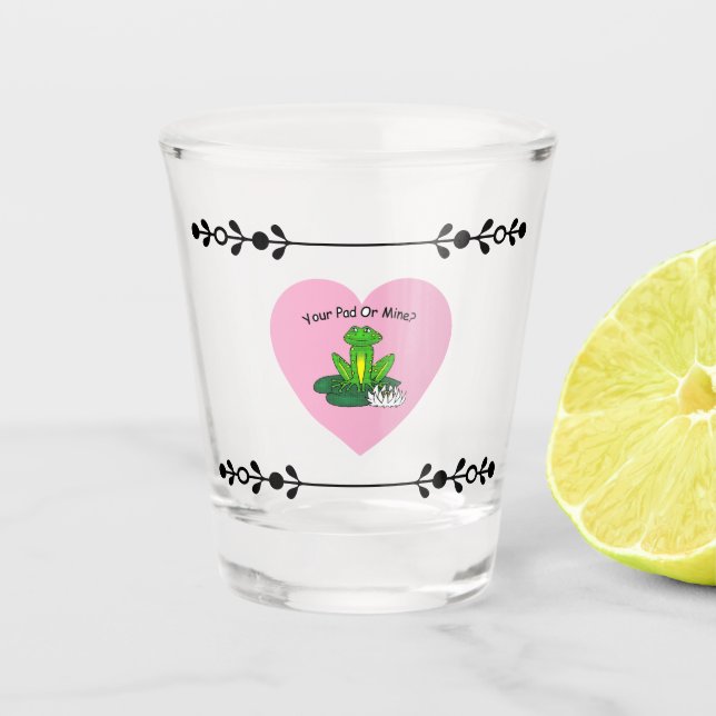Your Pad or Mine? Valentine's Day Shot glass Schnapsglas (Vorderseite)