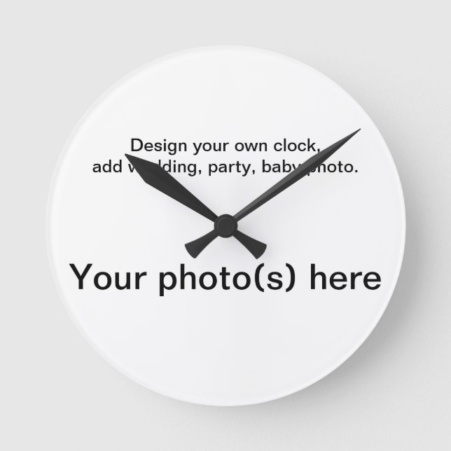 Your personal wall clock, add photos. runde wanduhr (Vorderseite)