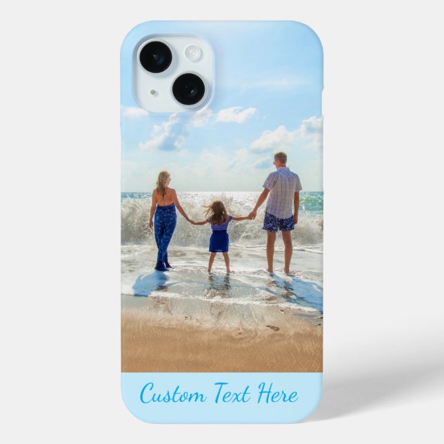 Your Photo iPhone Case Gift with Custom Text (Rückseite)