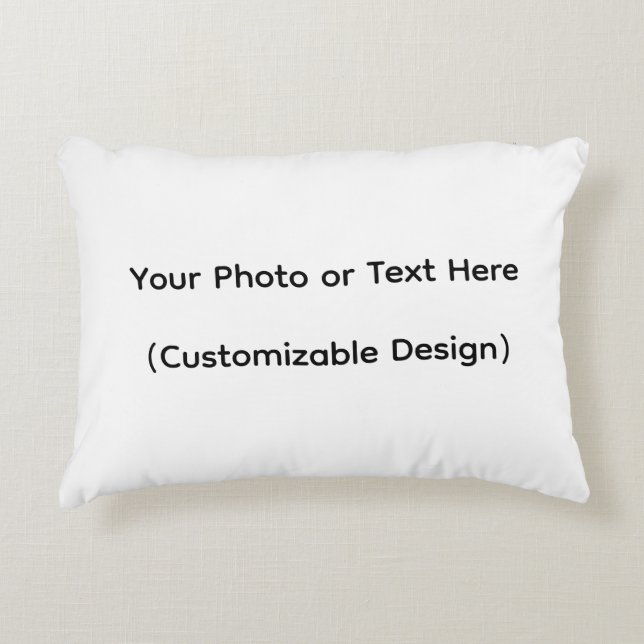 Your Photo or Text Here (Customizable Design) Dekokissen (Vorderseite)