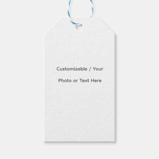 Your Photo or Text Here (Customizable Design) Geschenkanhänger (Vorderseite)