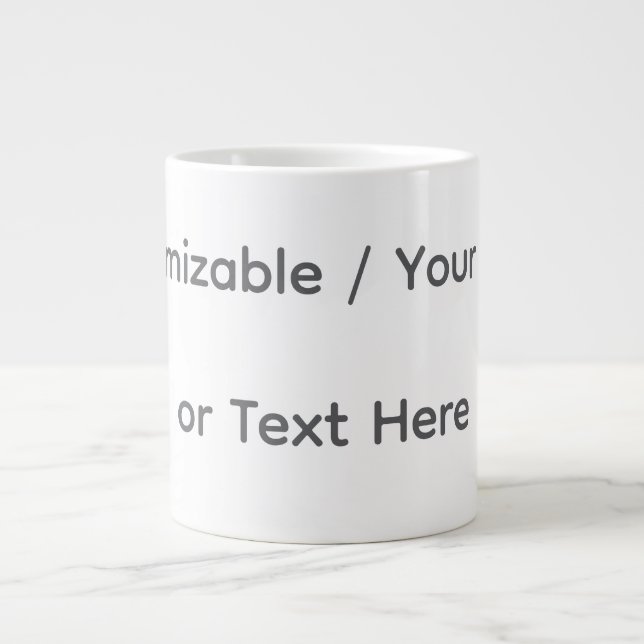 Your Photo or Text Here (Customizable Design) Jumbo-Tasse (Vorderseite)