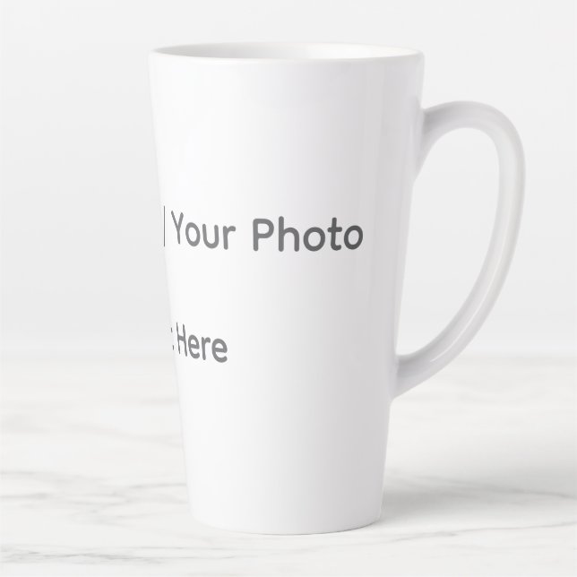Your Photo or Text Here (Customizable Design) Milchtasse (Rechts)