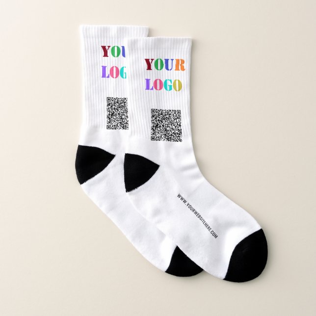 Your QR Code Info Logo Website Promotional Socks Socken (Paar)