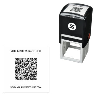 Your QR Code Scan Info Name Website Info Stamp Permastempel