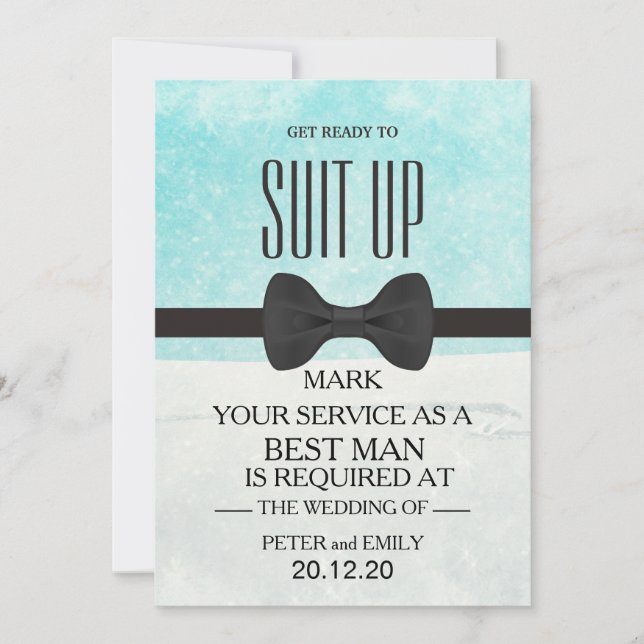 Your Service as a Best Man Invitation (Devant)