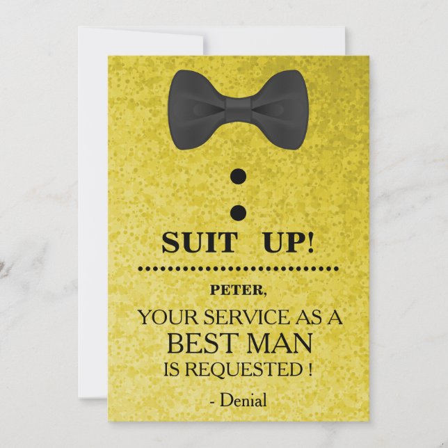 Your Service as a Best man Request Invitation (Devant)