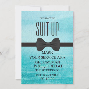 Your Service as a Groomsman Invitation Einladung