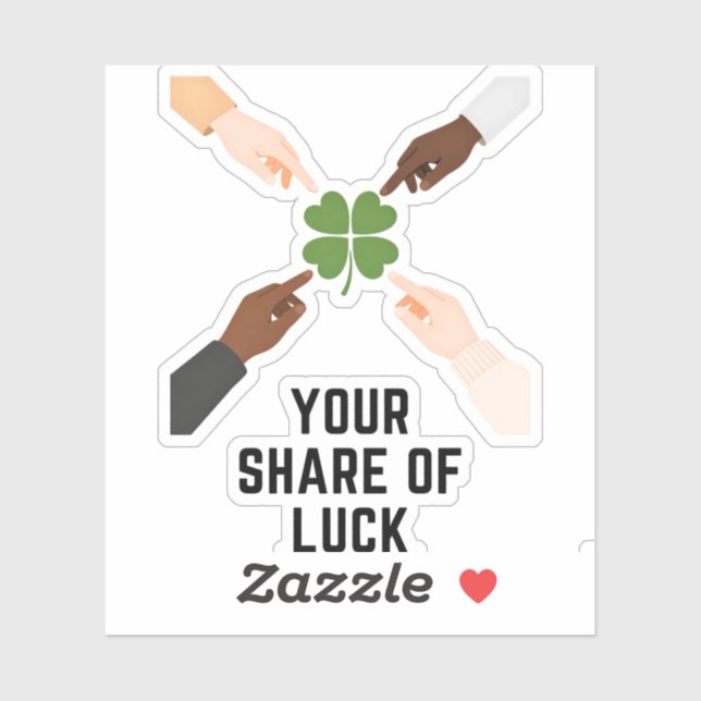 Your Share Of Luck Minimal Vinyl Sticker (Blatt)