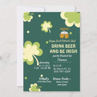 Your St. Patrick's Day party invitation card 