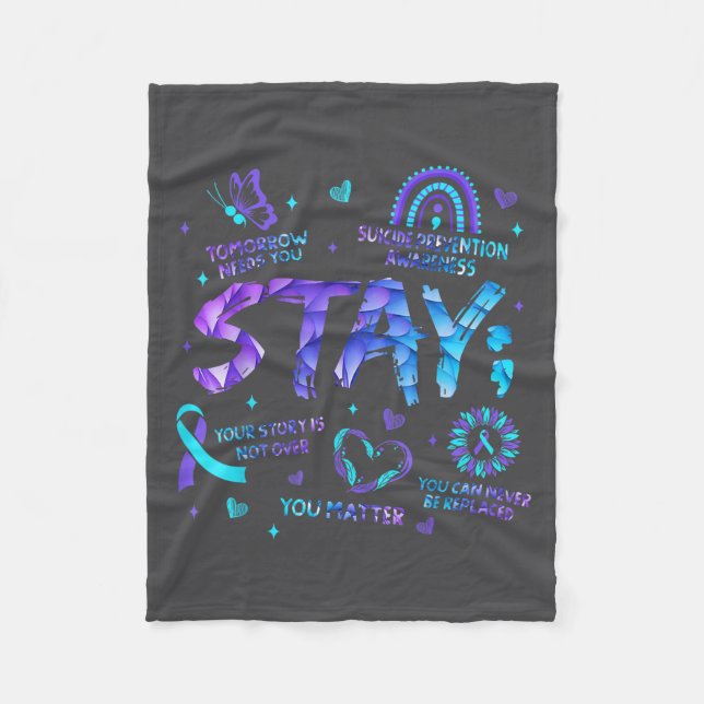 Your Story Is Not Over Stay Suicide Prevention Awa Fleecedecke (Vorderseite)