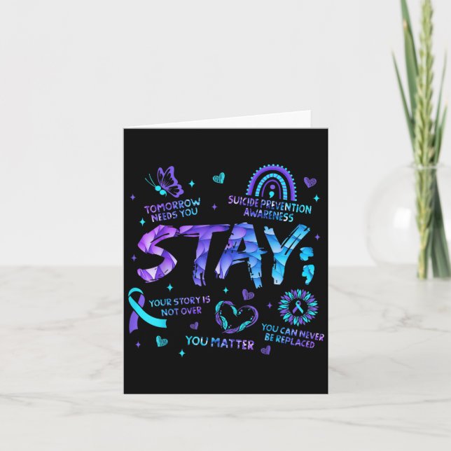 Your Story Is Not Over Stay Suicide Prevention Awa Karte (Vorderseite)