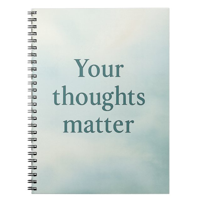 Your Thoughts Matter – Calm Pastel Motivational Notizblock (Vorderseite)