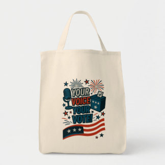 Your Voice Your Vote Patriotic Election  Tragetasche
