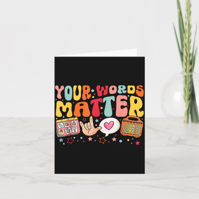 Your Words Speech Therapy Language Pathologist Slp Karte (Vorderseite)