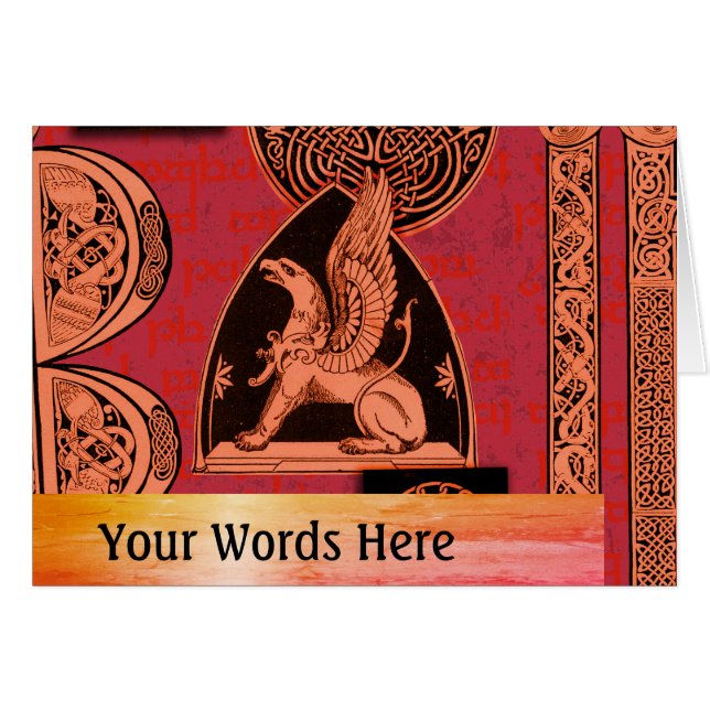 Your Words with Celtic Gryphon (Vorderseite (Horizontal))