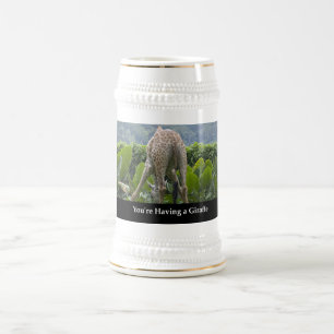 Your'e, das eine Giraffe hat Bierglas