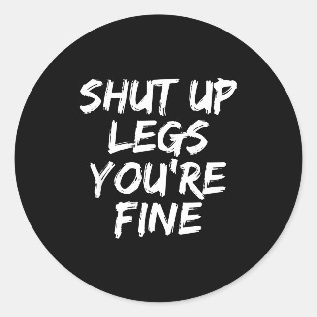 You're Fine Funny Running  Runder Aufkleber (Vorderseite)